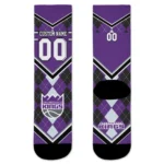 Sacramento Kings Socks Personalized Argyle Pattern Purple Best Selling