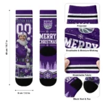 Sacramento Kings Socks Personalized Snowy Scene Purple White Best Selling