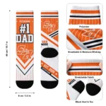 Sam Houston Bearkats Socks Customized Pinstripe Chevron Orange White Best Selling