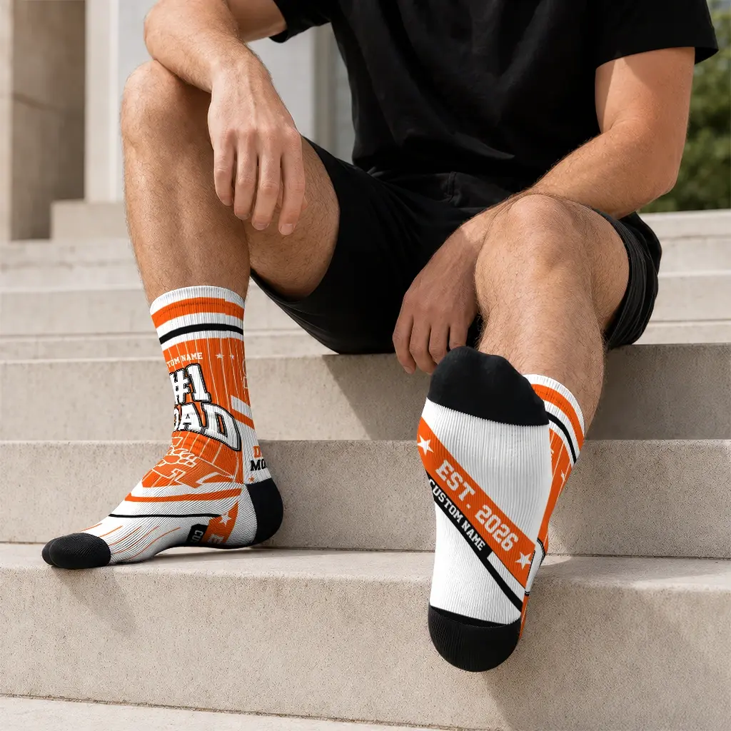Sam Houston Bearkats Socks Customized Pinstripe Chevron Orange White Latest Model Sam Houston Bearkats Socks Customized Pinstripe Chevron Orange White Latest Model