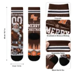 Sam Houston Bearkats Socks Customized Snowy Scene Orange White Best Selling