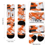 Sam Houston Bearkats Socks Customized Woodland Camo Orange Best Selling