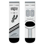 San Antonio Spurs Socks - Custom Nautical Icons Silver White