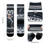 San Antonio Spurs Socks Custom Snowy Scene Silver White Best Selling
