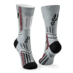San Antonio Spurs Socks Custom Star Stripes Silver White Best Selling