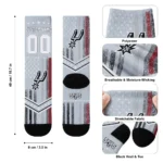 San Antonio Spurs Socks Custom Star Stripes Silver White Best Selling