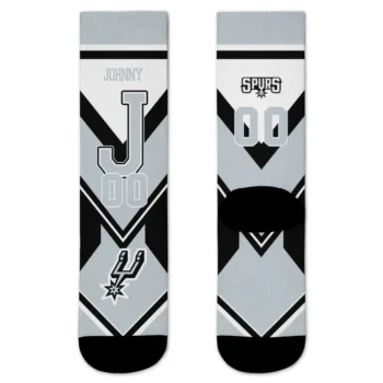 San Antonio Spurs Socks Customized Arrow Blocks Silver Best Selling