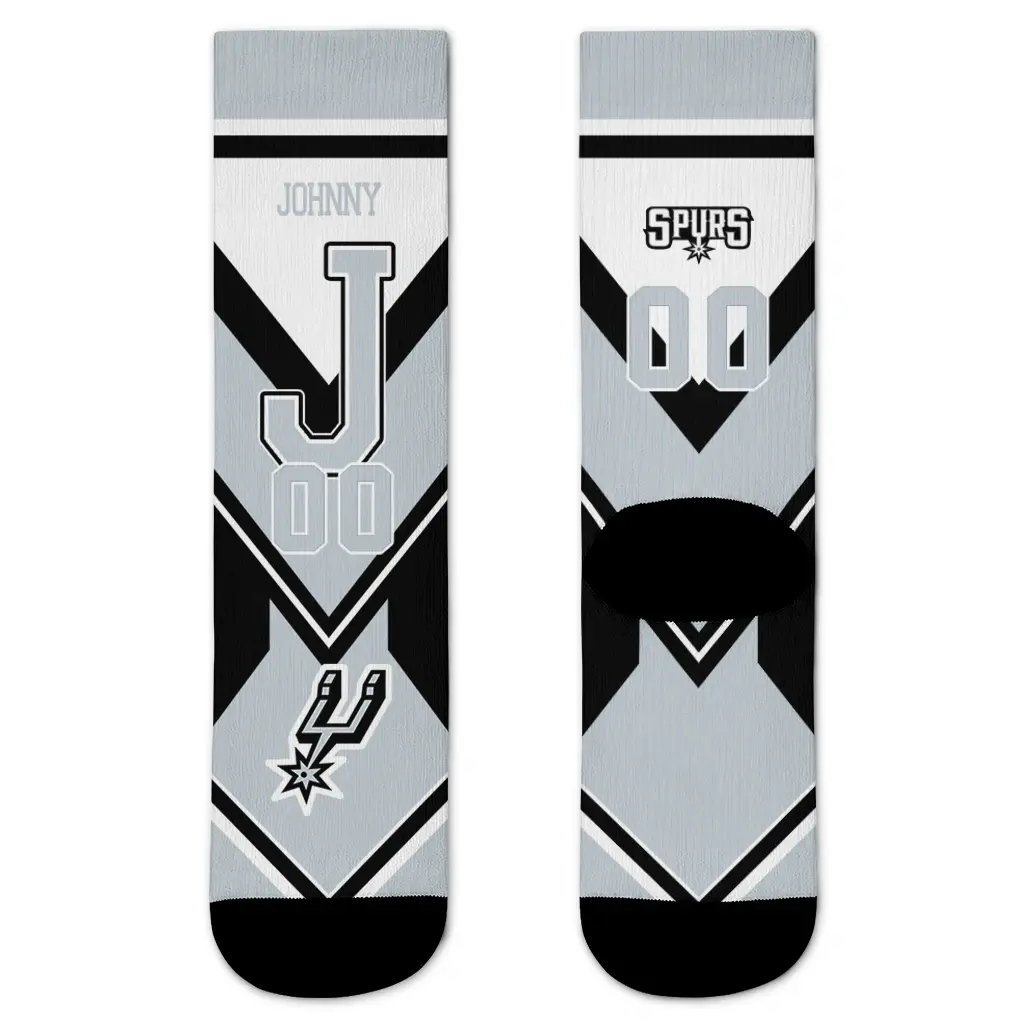 San Antonio Spurs Socks Customized Arrow Blocks Silver Best Selling San Antonio Spurs Socks Customized Arrow Blocks Silver Best Selling
