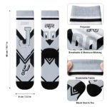 San Antonio Spurs Socks Customized Arrow Blocks Silver Best Selling