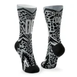 San Antonio Spurs Socks Customized Leopard Print Silver Black Best Selling