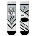 San Antonio Spurs Socks - Customized Pinstripe Chevron Silver White