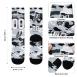 San Antonio Spurs Socks Personalized Woodland Camo Silver Best Selling