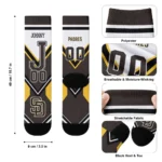 San Diego Padres Socks Customized Arrow Blocks Brown Best Selling