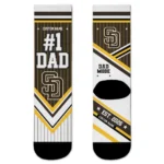 San Diego Padres Socks - Customized Pinstripe Chevron Brown White