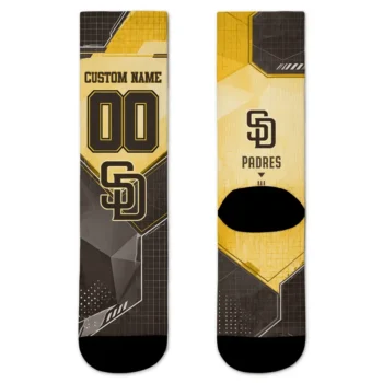 San Diego Padres Socks Personalized Geometric Tech Brown Best Selling