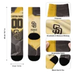 San Diego Padres Socks Personalized Geometric Tech Brown Best Selling