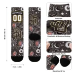San Diego Padres Socks Personalized Scattered Icons Brown Best Selling