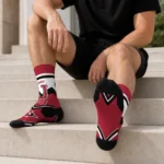 San Diego State Aztecs Socks Customized Arrow Blocks Red Best Selling