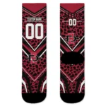 San Diego State Aztecs Socks Customized Leopard Print Red Black Best Selling