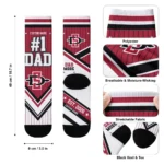 San Diego State Aztecs Socks Customized Pinstripe Chevron Red White Best Selling