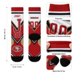 San Francisco 49ers Socks Custom Arrow Blocks Red Best Selling