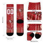 San Francisco 49ers Socks Personalized Star Stripes Red White Best Selling