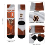 San Francisco Giants Socks Custom Geometric Tech Orange Best Selling