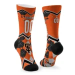 San Francisco Giants Socks Customized Argyle Pattern Orange Best Selling