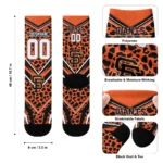 San Francisco Giants Socks Personalized Leopard Print Orange Black Best Selling