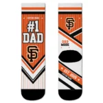 San Francisco Giants Socks - Personalized Pinstripe Chevron Orange White