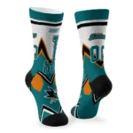 San Jose Sharks Socks Customized Arrow Blocks Teal Best Selling