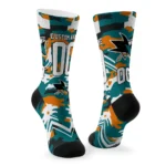 San Jose Sharks Socks Personalized Woodland Camo Teal Best Selling