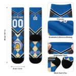 San Jose State Spartans Socks Custom Argyle Pattern Blue Best Selling