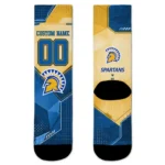 San Jose State Spartans Socks Custom Geometric Tech Blue Best Selling