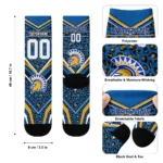 San Jose State Spartans Socks Custom Leopard Print Blue Black Best Selling