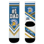 San Jose State Spartans Socks Custom Pinstripe Chevron Blue White Best Selling