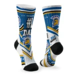 San Jose State Spartans Socks Custom Pinstripe Chevron Blue White Best Selling