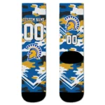 San Jose State Spartans Socks Custom Woodland Camo Blue Best Selling