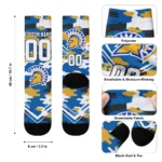San Jose State Spartans Socks Custom Woodland Camo Blue Best Selling