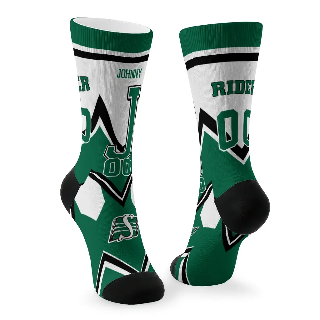 Saskatchewan Roughriders Socks Personalized Arrow Blocks Green Fashion Forward Saskatchewan Roughriders Socks Personalized Arrow Blocks Green Fashion Forward