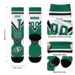 Saskatchewan Roughriders Socks Personalized Arrow Blocks Green Best Selling