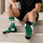 Saskatchewan Roughriders Socks Personalized Arrow Blocks Green Best Selling