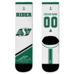 Saskatchewan Roughriders Socks Personalized Nautical Icons Green White Best Selling