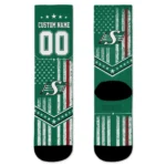 Saskatchewan Roughriders Socks Personalized Star Stripes Green White Best Selling
