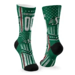 Saskatchewan Roughriders Socks Personalized Star Stripes Green White Best Selling