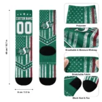 Saskatchewan Roughriders Socks Personalized Star Stripes Green White Best Selling