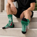 Saskatchewan Roughriders Socks Personalized Star Stripes Green White Best Selling