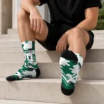 Saskatchewan Roughriders Socks Personalized Woodland Camo Green Best Selling