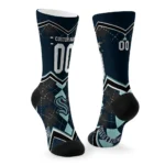 Seattle Kraken Socks Customized Argyle Pattern Blue Best Selling