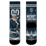 Seattle Kraken Socks Customized Snowy Scene Blue White Best Selling